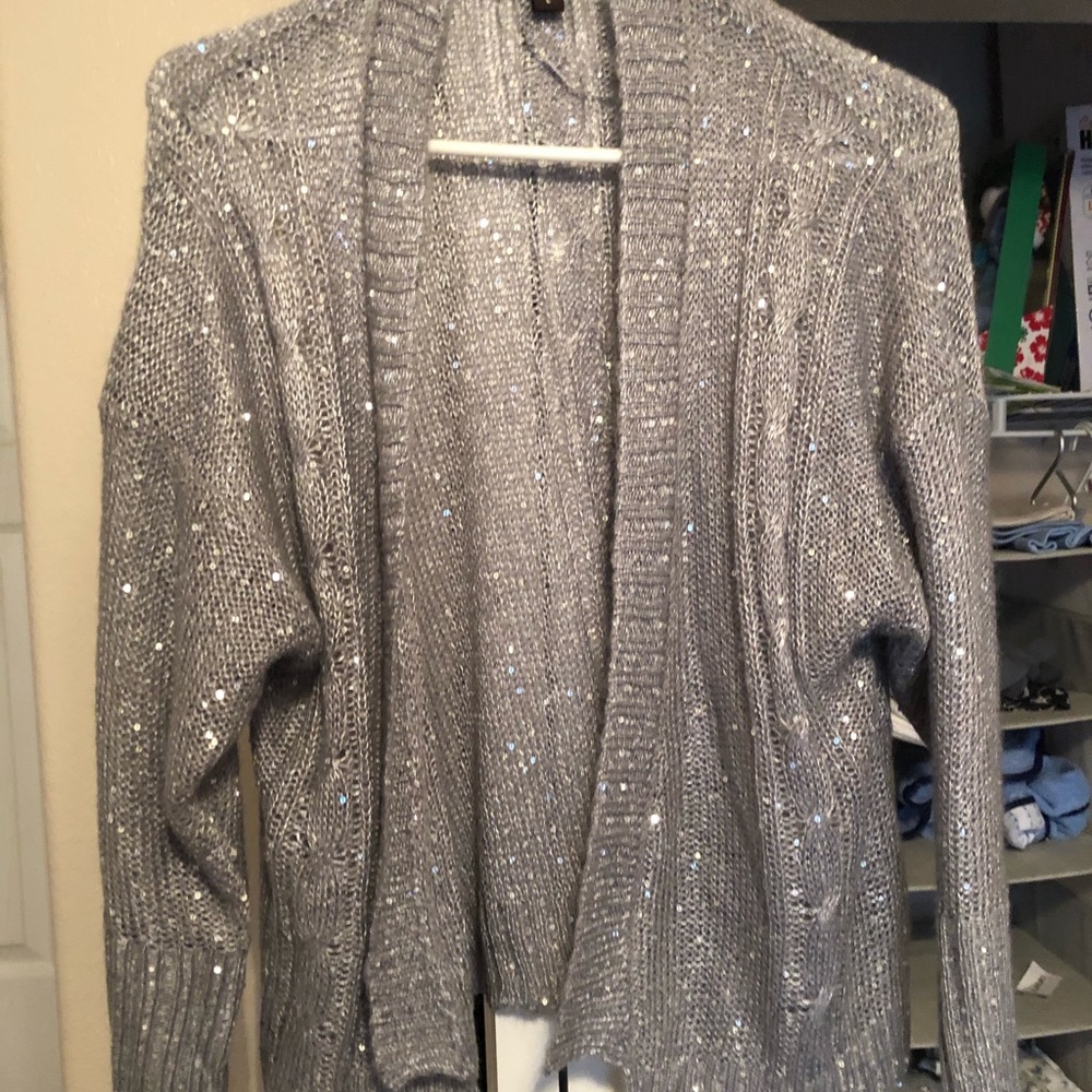 Silver sequined cardigan